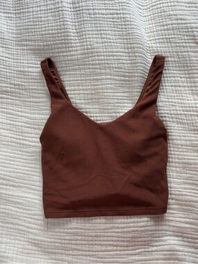 Offline by Aerie Brick Brown Textured Cropped Tank Top